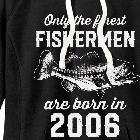 17 Year Old Fisherman Fishing 2006 17th Birthday Women's Fleece Hoodie