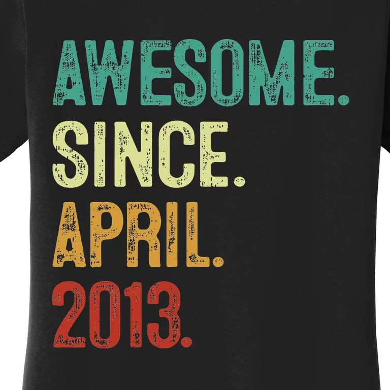 10 Years Old Awesome Since April 2013 10th Birthday Women's T-Shirt