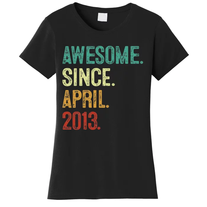 10 Years Old Awesome Since April 2013 10th Birthday Women's T-Shirt