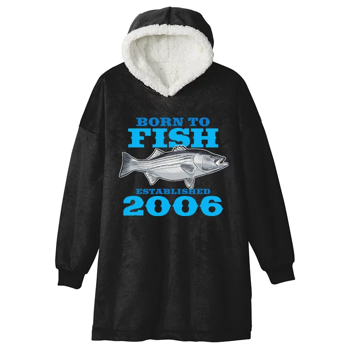 17 Year Old Fishing Fisherman 2006 17th Birthday Hooded Wearable Blanket