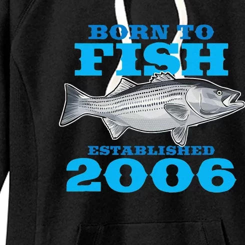 17 Year Old Fishing Fisherman 2006 17th Birthday Women's Fleece Hoodie