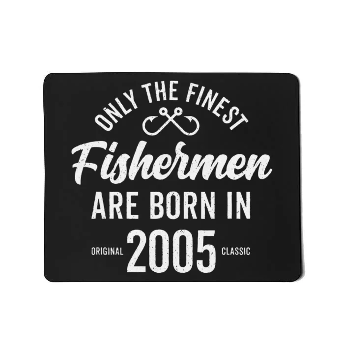 18 Year Old Fisherman Fishing 2005 18th Birthday Funny Mousepad