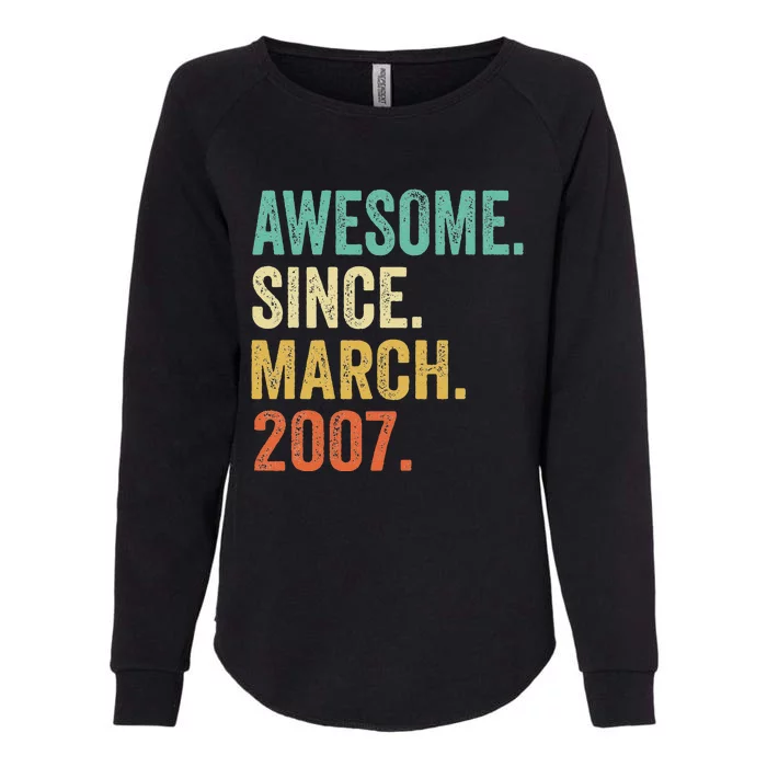 16 Year Old Awesome Since March 2007 16th Birthday Gift Womens California Wash Sweatshirt