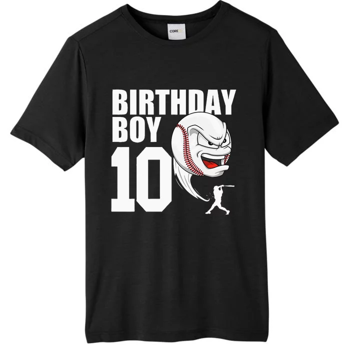 10 Year Old Baseball Birthday Party Theme 10th Gift For Boy ChromaSoft Performance T-Shirt