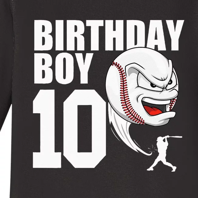 10 Year Old Baseball Birthday Party Theme 10th Gift For Boy Baby Long Sleeve Bodysuit