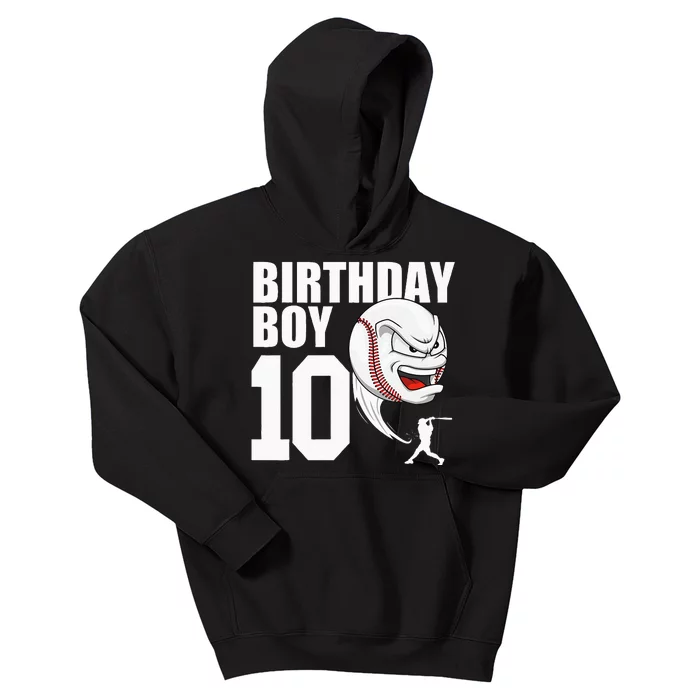 10 Year Old Baseball Birthday Party Theme 10th Gift For Boy Kids Hoodie