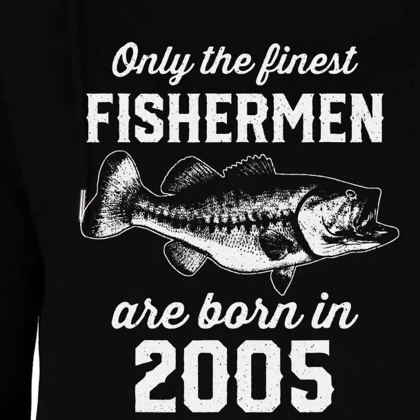 18 Year Old Fisherman Fishing 2005 18th Birthday Gift Womens Funnel Neck Pullover Hood