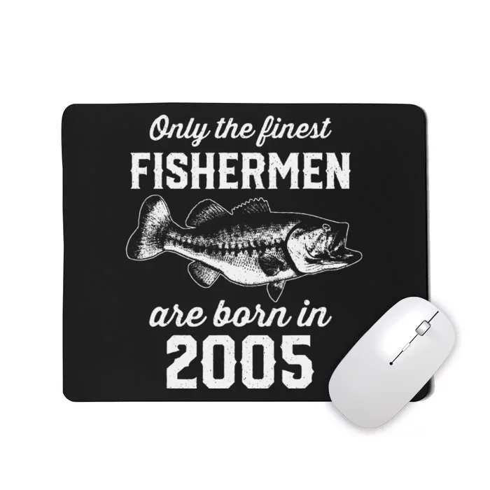 18 Year Old Fisherman Fishing 2005 18th Birthday Gift Mousepad