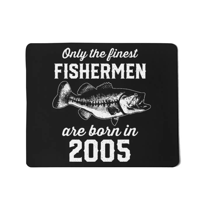 18 Year Old Fisherman Fishing 2005 18th Birthday Gift Mousepad