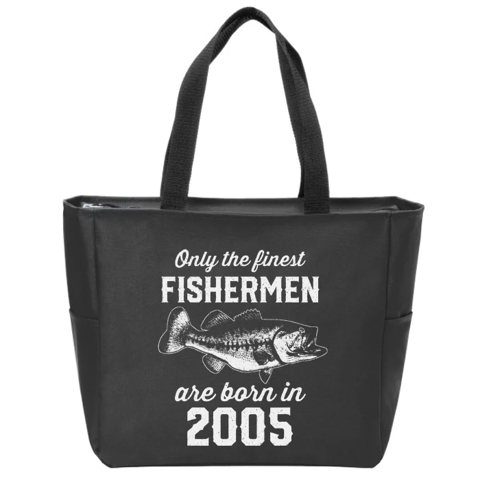 18 Year Old Fisherman Fishing 2005 18th Birthday Gift Zip Tote Bag