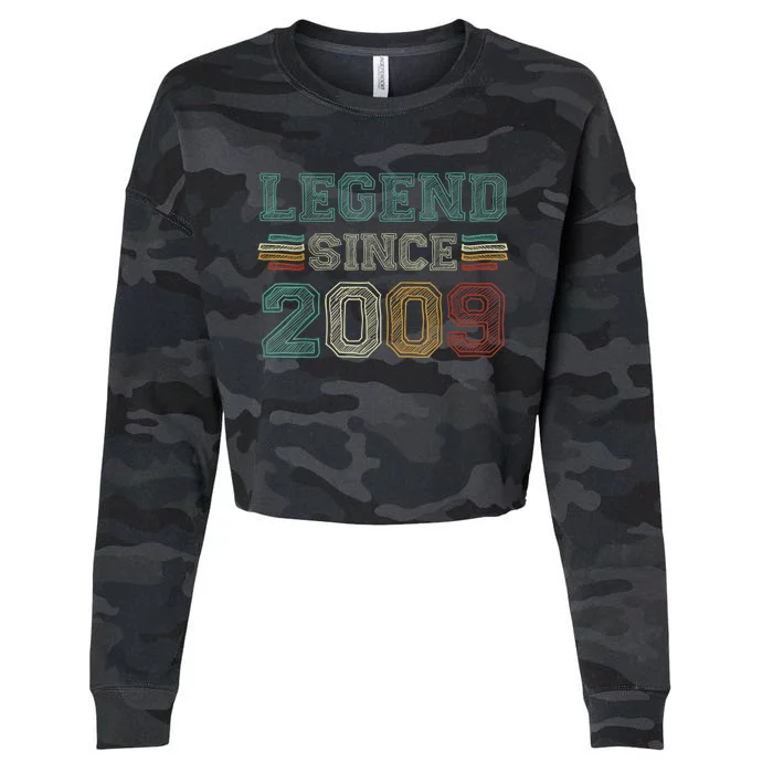 13 Years Old Legend Since 2009 13th Birthday Cropped Pullover Crew