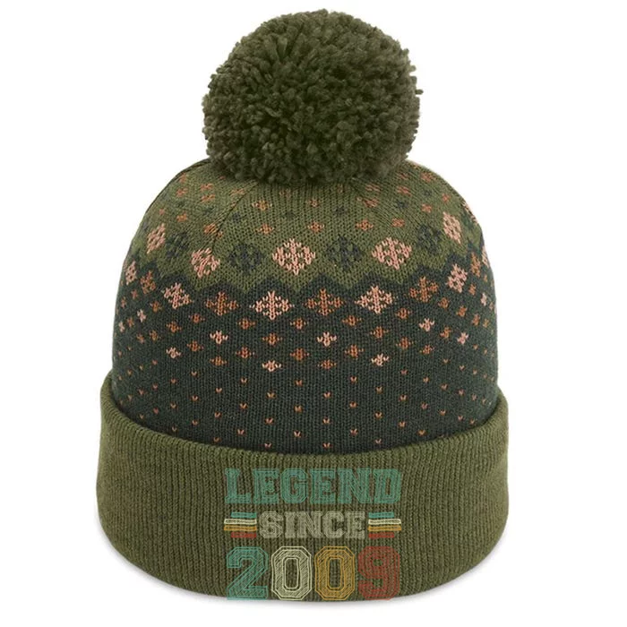 13 Years Old Legend Since 2009 13th Birthday The Baniff Cuffed Pom Beanie