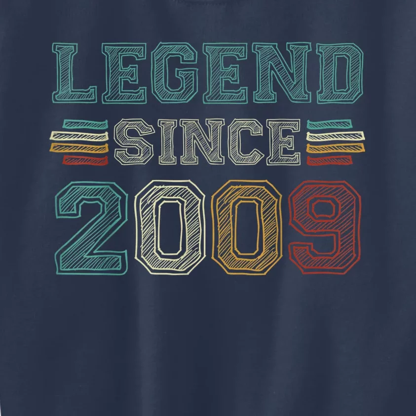 13 Years Old Legend Since 2009 13th Birthday Kids Sweatshirt