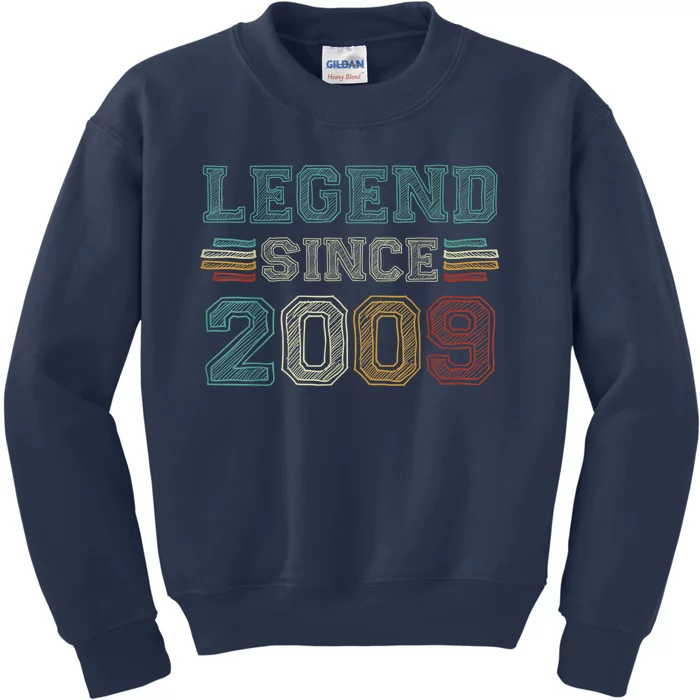 13 Years Old Legend Since 2009 13th Birthday Kids Sweatshirt