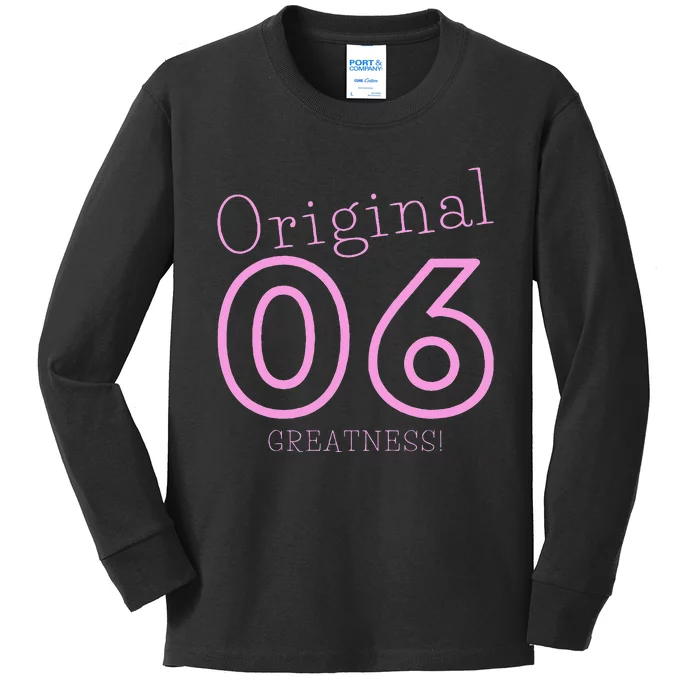 13 Year Old Gifts 13th Birthday Ideas 2006 Original 06 Kids Long Sleeve Shirt