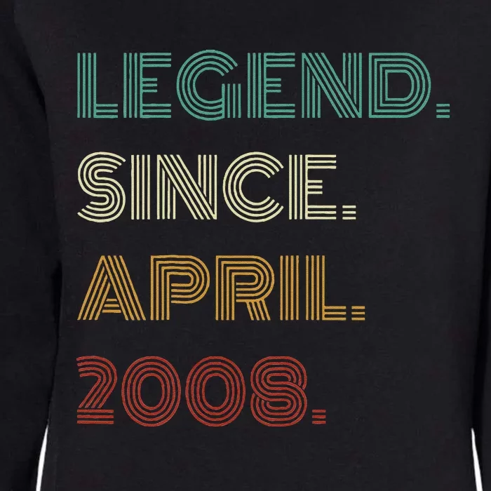 16 Years Old Legend Since April 2008 16th Birthday Womens California Wash Sweatshirt