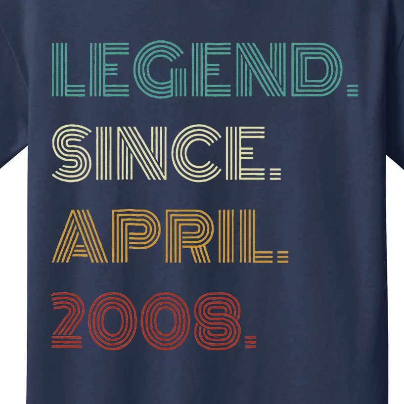 16 Years Old Legend Since April 2008 16th Birthday Kids T-Shirt