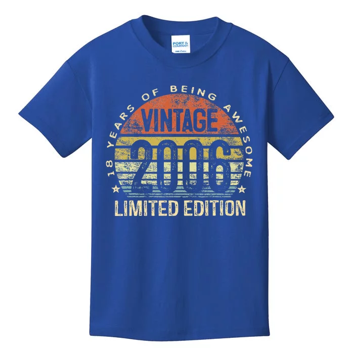 18 Year Old Gifts Vintage 2006 Limited Edition Kids T-Shirt