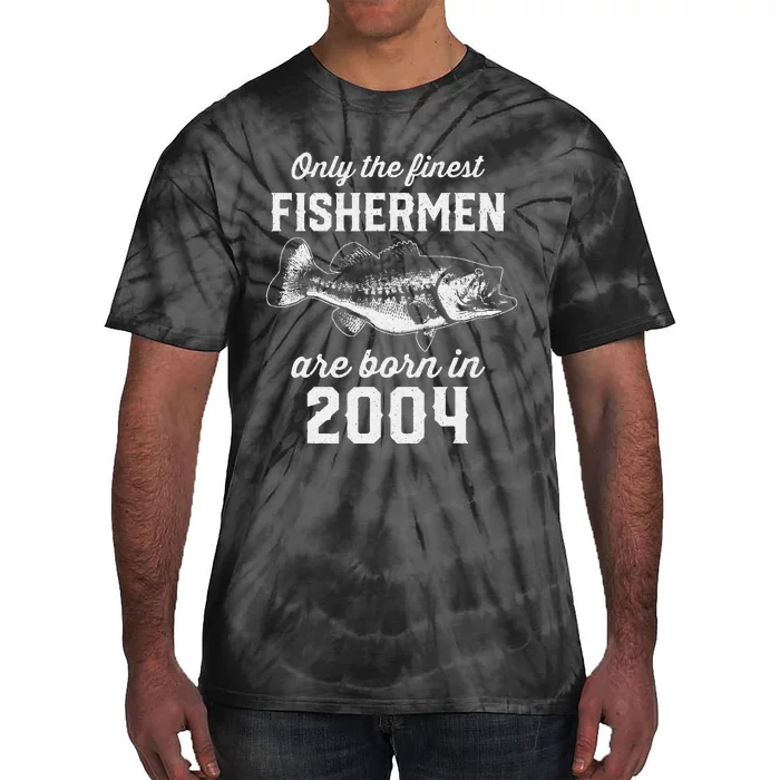 19 Year Old Fisherman Fishing 2004 19th Birthday Tie-Dye T-Shirt