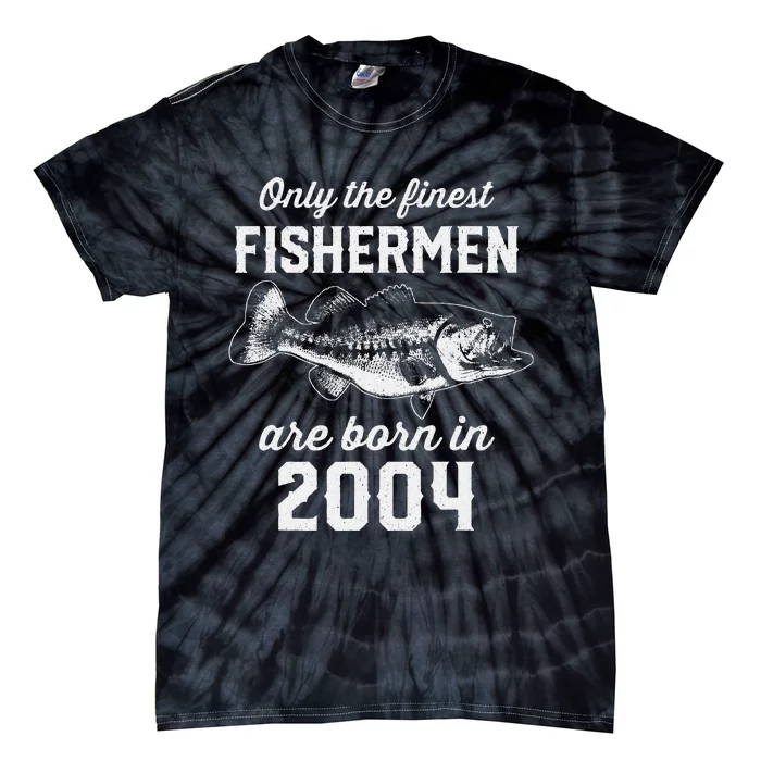 19 Year Old Fisherman Fishing 2004 19th Birthday Tie-Dye T-Shirt