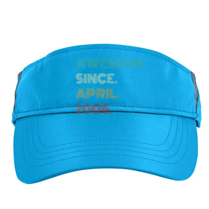 18 Years Old Awesome Since April 2006 18th Birthday Adult Drive Performance Visor