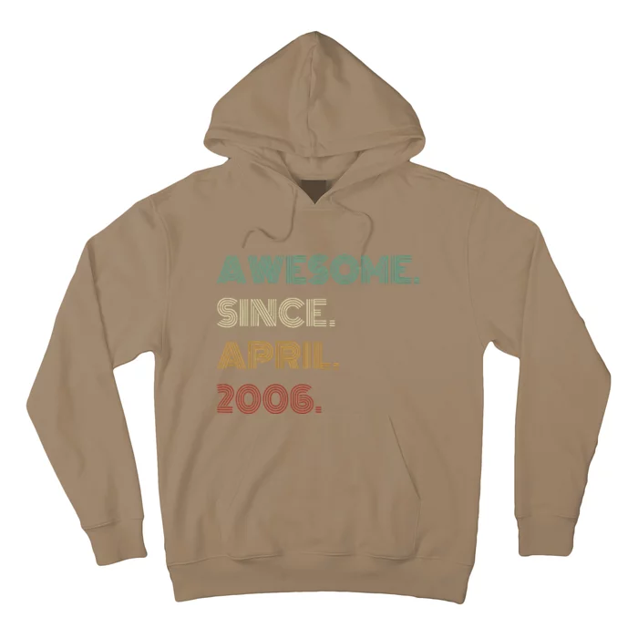 18 Years Old Awesome Since April 2006 18th Birthday Hoodie