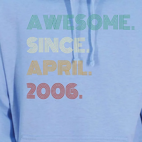 18 Years Old Awesome Since April 2006 18th Birthday Unisex Surf Hoodie