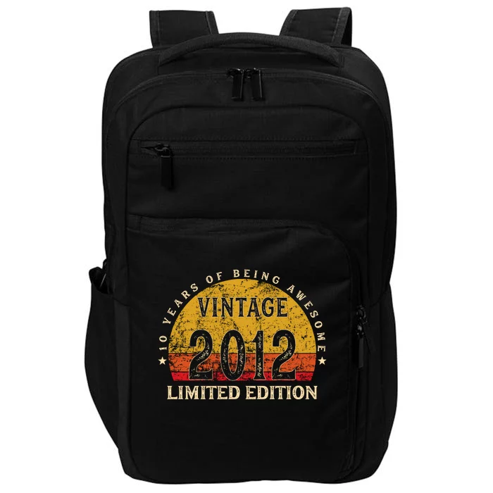 10 Year Old Gifts Retro Vintage 2012 Limited Edition 10th Birthday Impact Tech Backpack