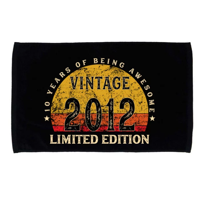 10 Year Old Gifts Retro Vintage 2012 Limited Edition 10th Birthday Microfiber Hand Towel