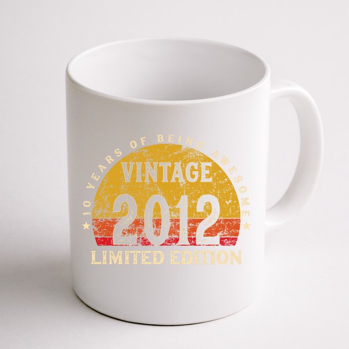 10 Year Old Gifts Retro Vintage 2012 Limited Edition 10th Birthday Front & Back Coffee Mug