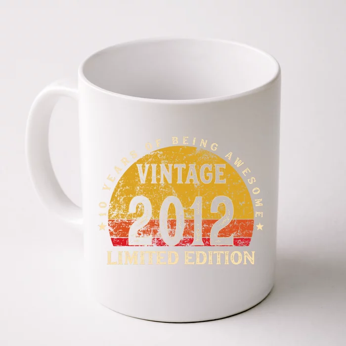 10 Year Old Gifts Retro Vintage 2012 Limited Edition 10th Birthday Front & Back Coffee Mug