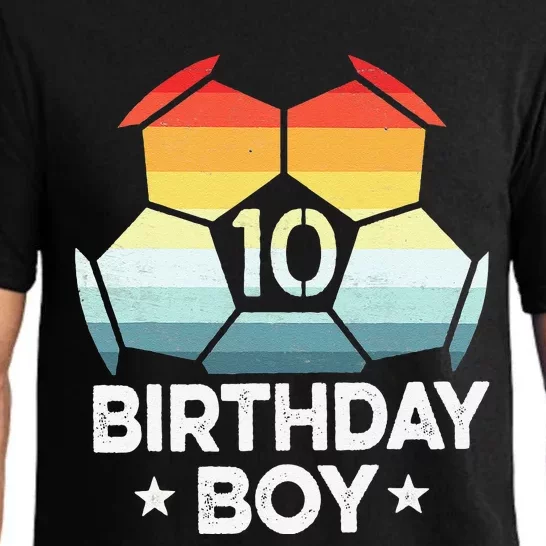 10 Year Old Soccer Player Gifts 10th Birthday Tenth Bday Pajama Set