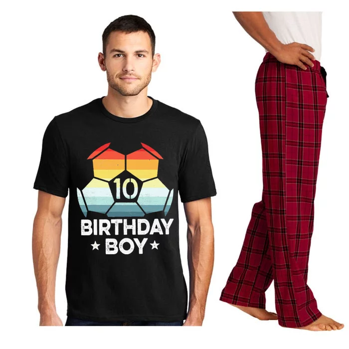 10 Year Old Soccer Player Gifts 10th Birthday Tenth Bday Pajama Set