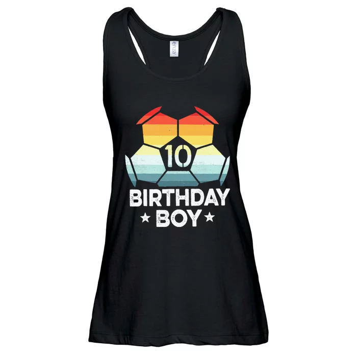 10 Year Old Soccer Player Gifts 10th Birthday Tenth Bday Ladies Essential Flowy Tank