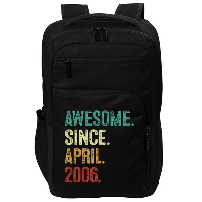 18 Year Old Awesome Since April 2006 18th Birthday Impact Tech Backpack