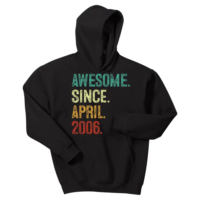 18 Year Old Awesome Since April 2006 18th Birthday Kids Hoodie