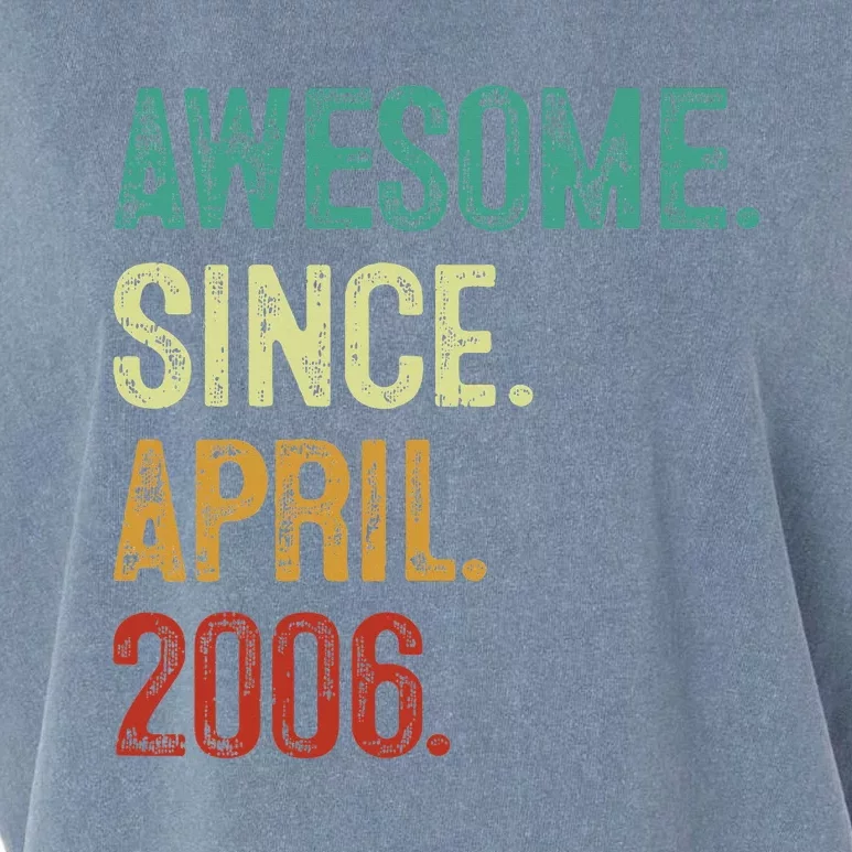 18 Year Old Awesome Since April 2006 18th Birthday Garment-Dyed Women's Muscle Tee