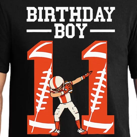 11 Years Old Football Player 11th Football Birthday Pajama Set