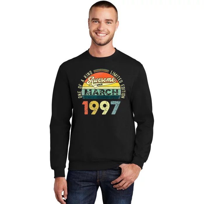 1997 Years Old Vintage 26 March 1997 26th Birthday Tall Sweatshirt