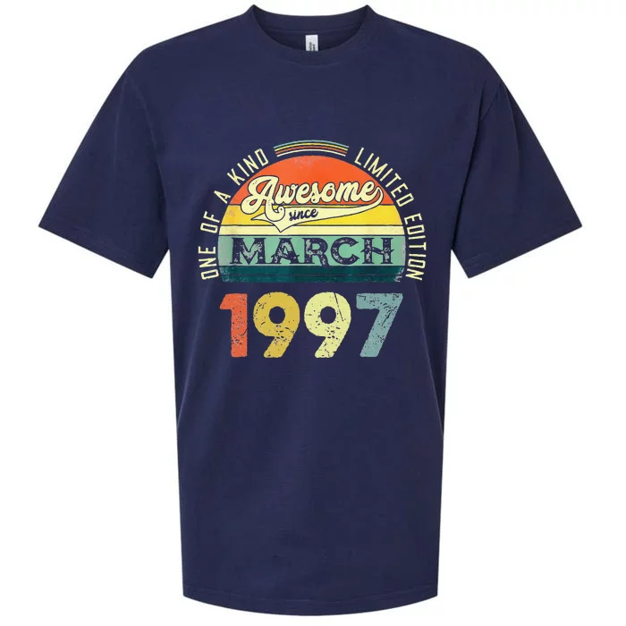 1997 Years Old Vintage 26 March 1997 26th Birthday Sueded Cloud Jersey T-Shirt