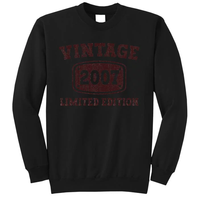 16 Year Old Vintage 2007 Happy 16th Birthday Giftss Tall Sweatshirt