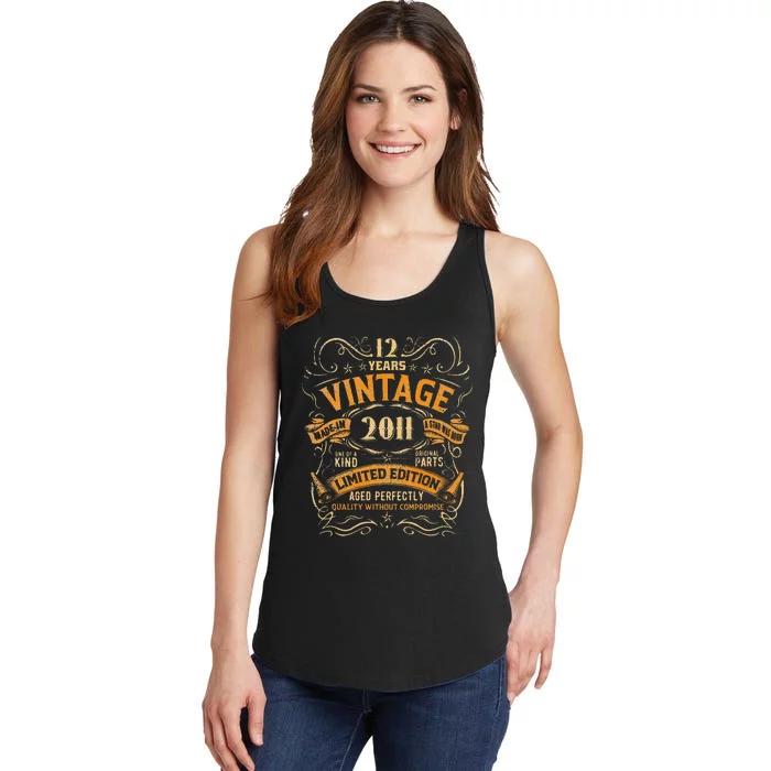 12 Year Old Gifts Vintage 2011 Limited Edition 12th Birthday Ladies Essential Tank