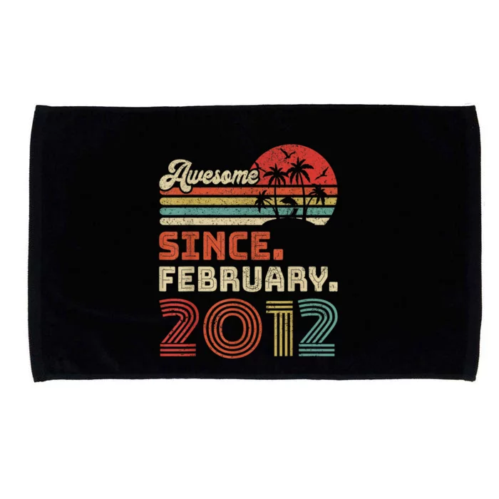 11 Year Old Awesome Since February 2012 11th Birthday Microfiber Hand Towel