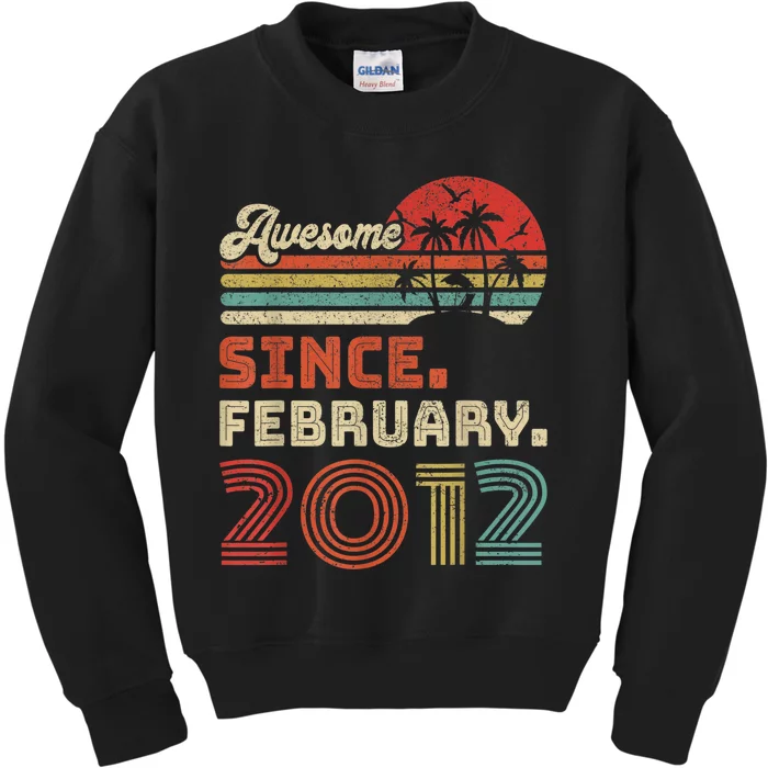 11 Year Old Awesome Since February 2012 11th Birthday Kids Sweatshirt