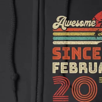 11 Year Old Awesome Since February 2012 11th Birthday Full Zip Hoodie