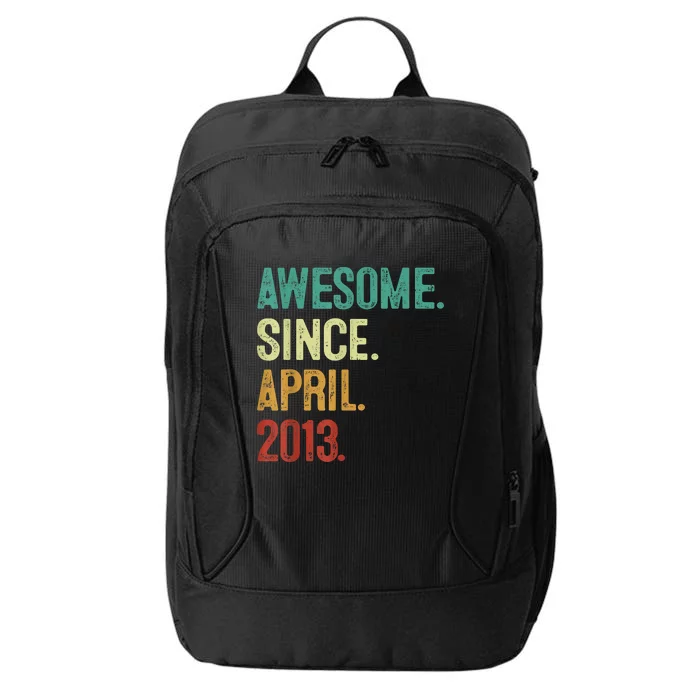 10 Years Old Awesome Since April 2013 10th Birthday City Backpack