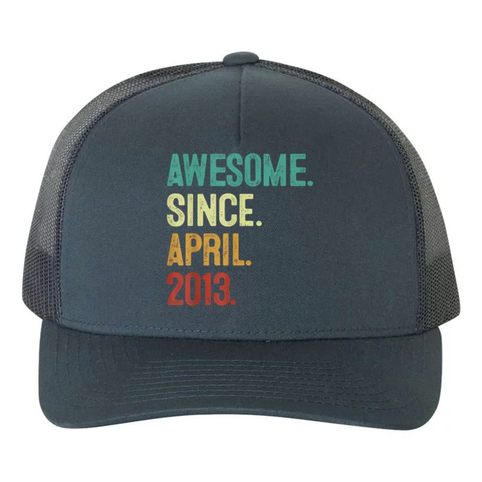 10 Years Old Awesome Since April 2013 10th Birthday Yupoong Adult 5-Panel Trucker Hat