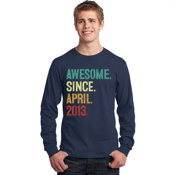 10 Years Old Awesome Since April 2013 10th Birthday Tall Long Sleeve T-Shirt