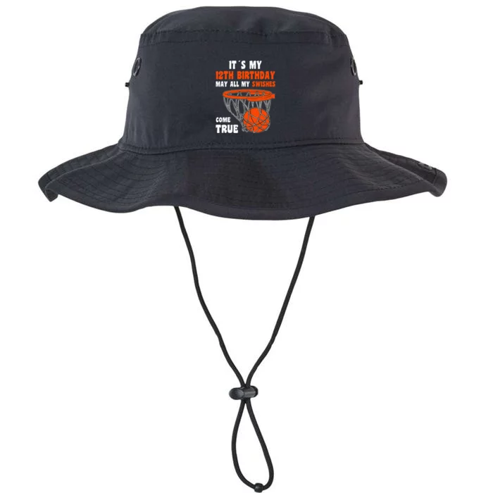 12 Year Old Happy 12th Birthday Basketball 12th Birthday Legacy Cool Fit Booney Bucket Hat