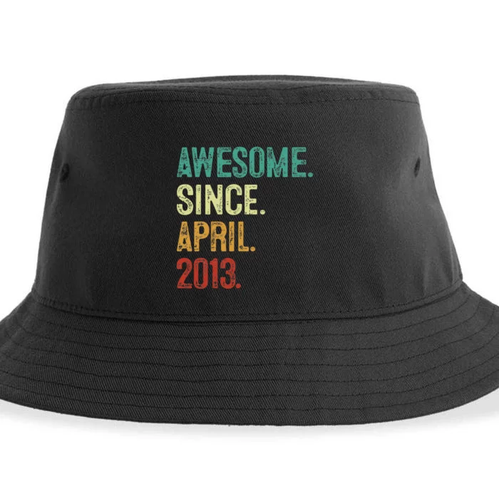 10 Years Old Awesome Since April 2013 10th Birthday Sustainable Bucket Hat